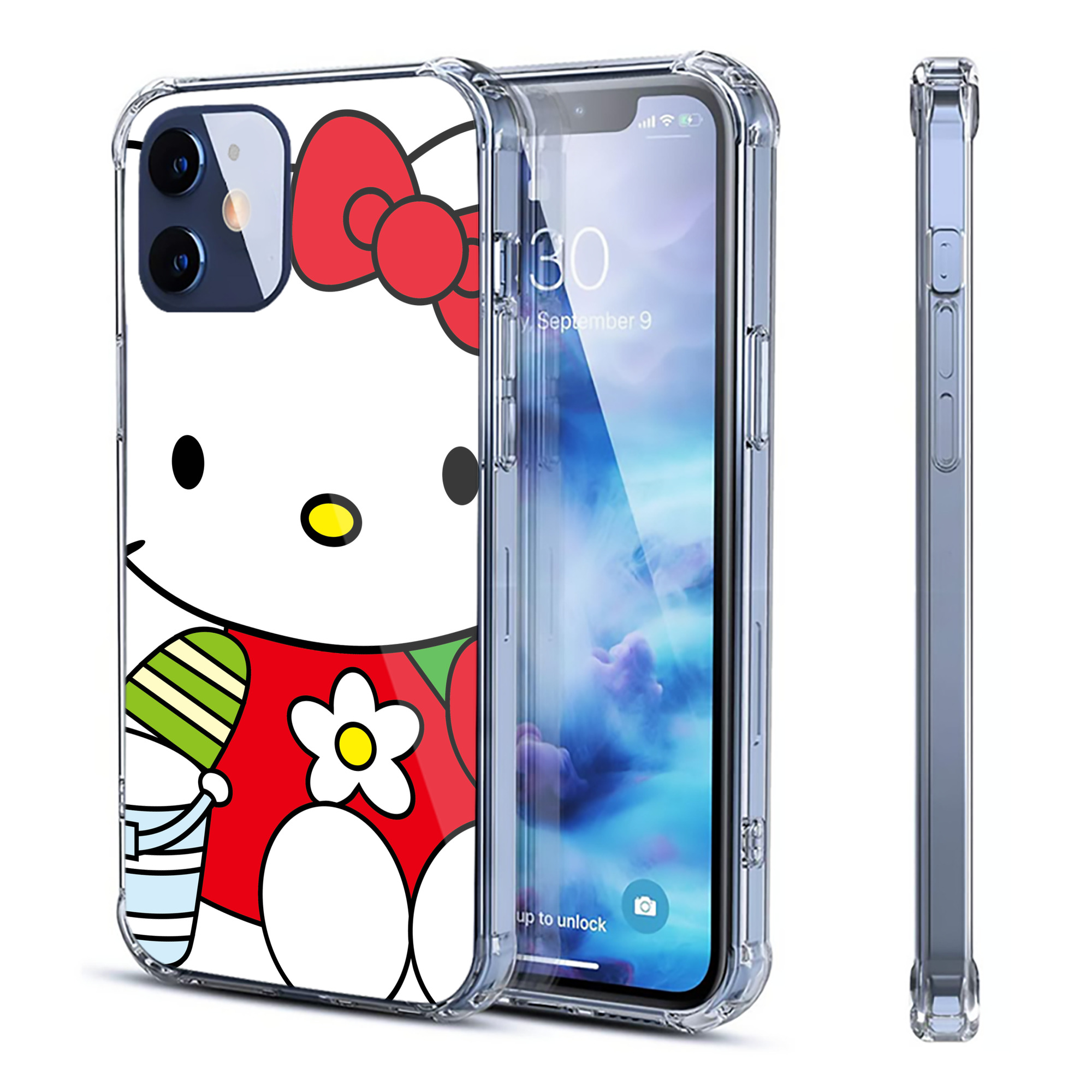（画像用） Hello Kitty ハローキティ 【iPhone 12シリーズ対応】透明スマホケース（クリアソフトケース）